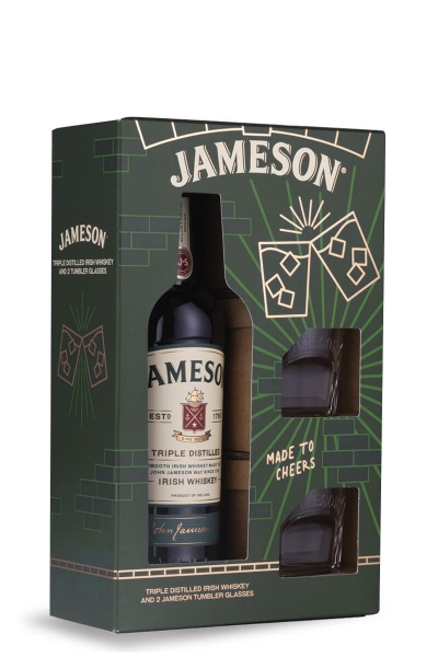 Jameson whiskey (gift box, 2 čaše) Jameson whiskey (gift box, 2 čaše)