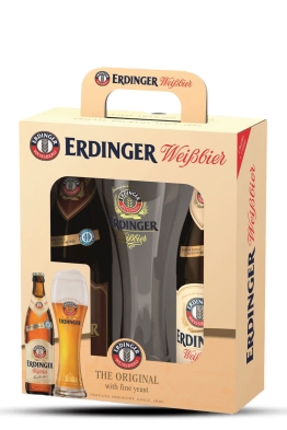 Erdinger DUO + 1 čaša za pivo PROMO-PACK