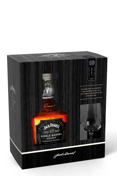 Jack Daniels Single Barrel whiskey + glass Jack Daniels Single Barrel whiskey + glass