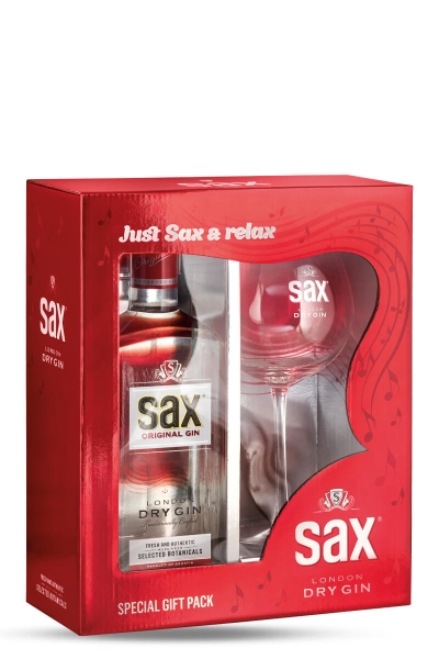 Sax Original gin + glass (Gift Box) Sax Original gin + glass (Gift Box)