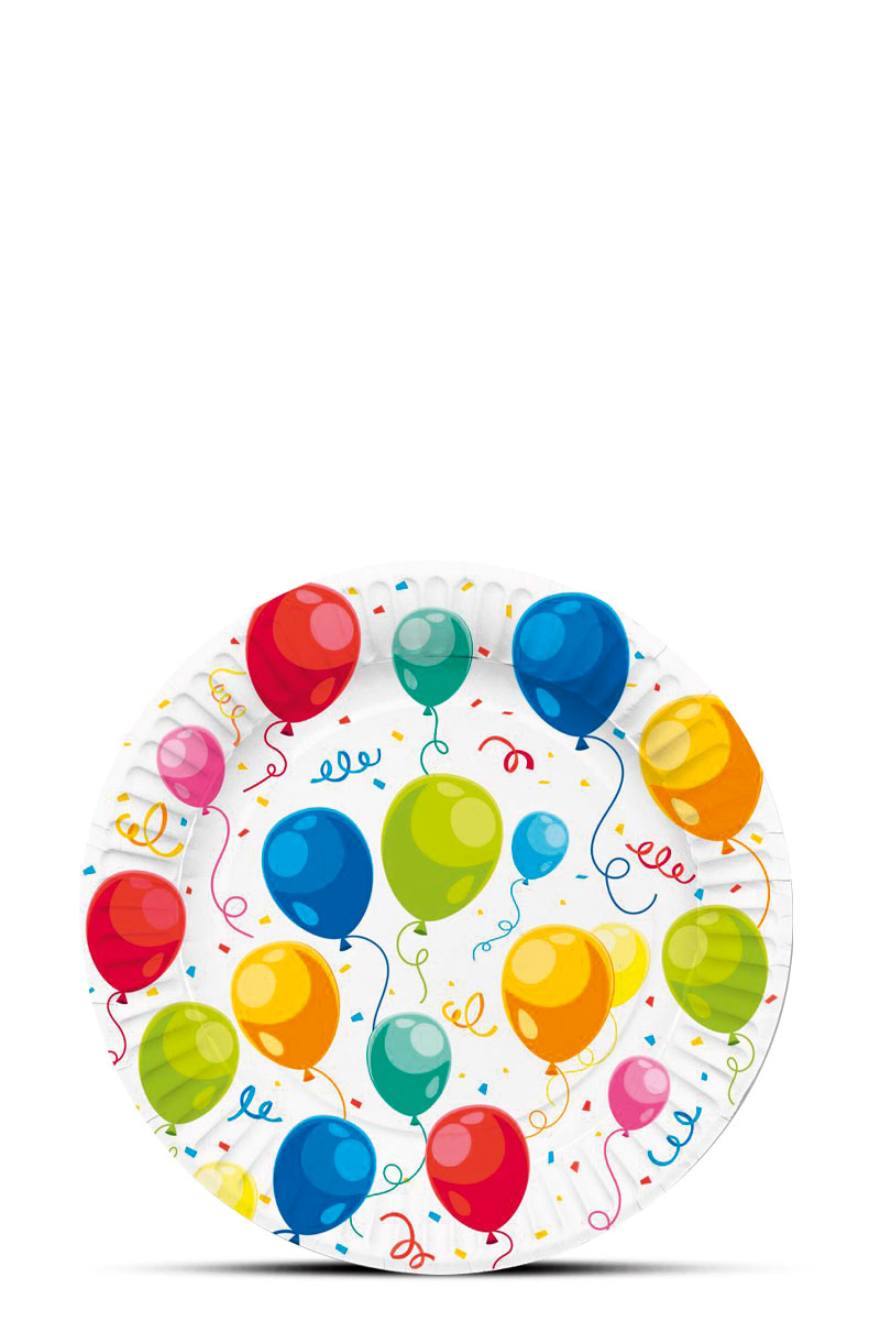 Party assortment Plates Balloons 10kom Roto