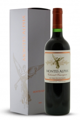 Montes Alpha Cabernet Sauvignon white gift box