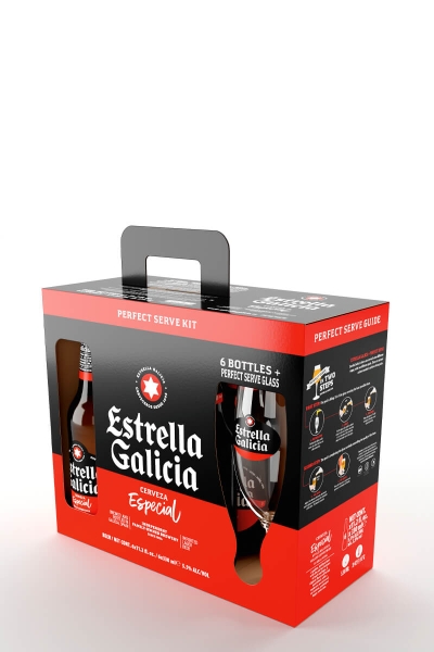 Estrella Galicia Especial pivo 6-PACK + čaša