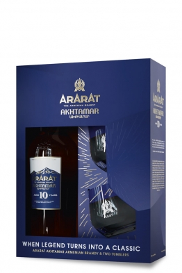Ararat Akhtamar 10 YO  + 2 čaše brandy Gift Box