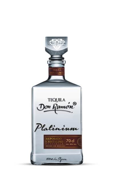 Tequila Don Ramon 100% Agave Reposado Cristalino Platinum