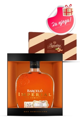Gift set for him – Barceló Imperial Rum 0.7l + Bajadera pralines 200g