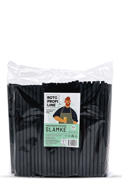 Paper Straws, black