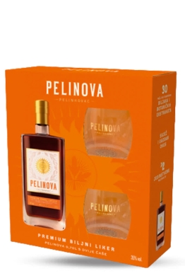 Liker Pelinova 0,70  + 2 čaše