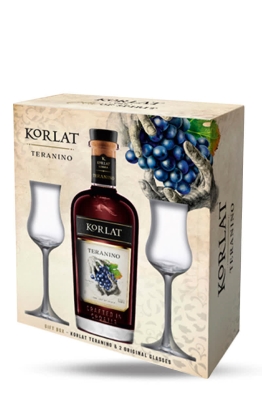 Korlat Teranino Liqueur + 2 glasses