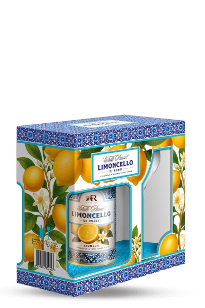 Liqueur Limoncello di Rossi + glass Liqueur Limoncello di Rossi + glass